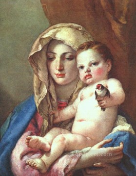 ジョバンニ・バティスタ・ティエポロ Painting - ゴールドフィンチの聖母 ジョバンニ・バティスタ・ティエポロ